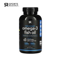 SR 오메가3 1055mg 피쉬 오일 1250mg 180정 에이코사펜타엔산 도코사헥사엔산