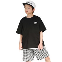 더베이지 여름 주니어 남아 반팔 세트 패스터 상하 SET B3158 아동 초등학생 반바지 상하복