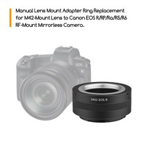 렌즈어댑터수동 렌즈 마운트 어댑터 링 알루미늄 합금 M42Mount 캐논 EOS R/RP/Ra/R5/R6 RF 미러리스 카메, 한개옵션0