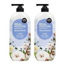 온더바디 리얼 모이스처 웜코튼 바디워시 900ml x2개, 900g, 2개