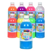 [키즈맘아트] 뭉게구름 거품물감 1000ml 낱색 (리필), 형광 노랑