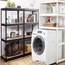 가로70cm 무볼트 조립식앵글선반, 화이트앵글+우드코팅