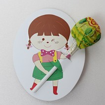 막대사탕 페이퍼/윙크소녀 4개, 4