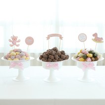 떡트레이+리본set(핑크), 떡트레이+핑크리본3P