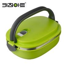키친아트 스테인레스 사각 런치박스 그린