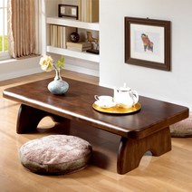 [채우리] 마루 소나무 원목좌탁 1400, 우드