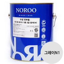 노루페인트 외부용 수성페인트 4L, 그레이N1, 1개