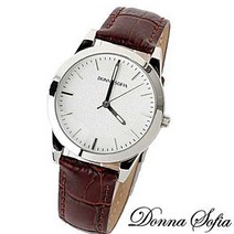 DONNA SOFIA 게르마늄 건강 기능성 시계, DN-6408 브라운