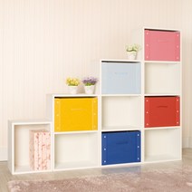하우디가구 칼라 공간박스 1단 책꽂이 책장, 칼라박스 1단-백색
