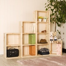 하우디가구 칼라 공간박스 1단 책장, 칼라박스 1단-삼나무