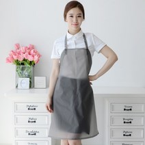 데코에버 반투명 방수 목걸이형 앞치마(소), 블랙