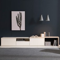 리바트 후아 1800 확장형 거실장 (2색), 크림그레이