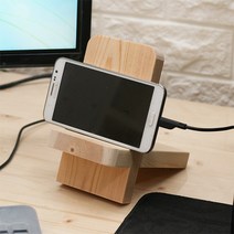 공방애 원목 핸드폰 거치대, 내츄럴, 1