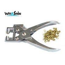 화신 아일렛펀치 펀칭기 사무용펀치 1공펀치, $S5H_[화신]아일렛펀치+아일렛핀 100개(금색)