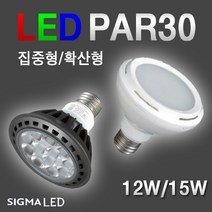 시그마램프 LED 보안등/30W/40W/55W/75W, LED 전구, [선택 15-07] LED PAR30램프 15W 확산형(주광색)