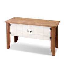 에코 원목 양문형 수납스툴, 오크