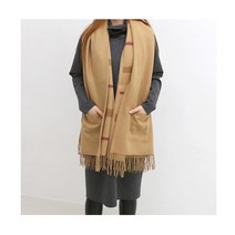 핑크홀릭 양면 체크 포켓 숄&머플러 숄/망토