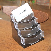 힘찬쇼핑_ 명함꽂이 명함보관함 카드꽂이 쿠폰꽂이 카드홀더, BHK3004:아이홀더(4단/블랙), 1P