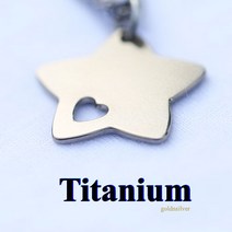 티타늄 미아방지 목걸이 별 미아방지, 목걸이 사이즈-38cm