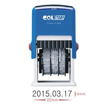 콜스탬프)자동일부인(C-300 20x4mm/c-400 25x5mm), c-400리필패드, 1개