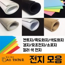 올페이퍼 전지 모음 (켄트지 흑도화지 색도화지 갱지 모조 소포지 색지), 7. 120g 컬러색지_초록, 전지 10장