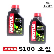 [정품] MOTUL 모튤 5100 10W40 합성유 오토바이 스쿠터 엔진오일, 모튤5100 15W50