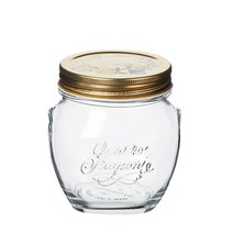 [보르미올리 안포라 밀폐용기 0.5L]/쨈병/유리병/장아찌/락앤락/담금주/원두커피/에이드/피클/, 500ml, 1개