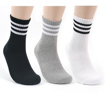 가나양말 남녀 삼선 스포츠 중목양말 1켤레