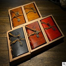 여행용수첩 비망록 가죽수첩 여권지갑 수첩 가죽커버, 브라운, 1개