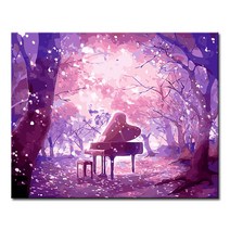 풍경 DIY 캔버스페인팅, L89_피아노의 숲