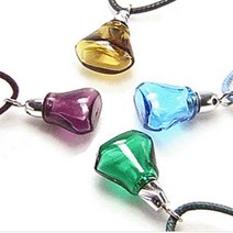 허브스프레이 아로마목걸이 크리스탈 금속 목각 아로마오일사용, 크리스탈하트, 갈색, 1개