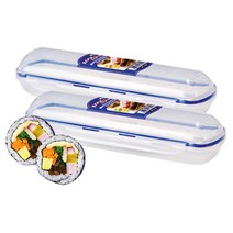 락앤락 김밥전용용기세트 - 피크닉도시락 나들이런치박스 포장케이스 플라스틱통 등산.소풍 간식 수저통 추천, 2개, 김밥용기