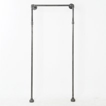 카스트코 파이프 벽 고정식 스탠드 선반행거 DIY P-SET_28, 흑관
