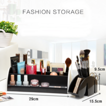 유니크원 화장품정리대 정리트레이 데스크정리함 화장품정리함 세트, 1개, 화이트