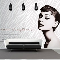 88mall 디자인 뮤럴벽지 포인트벽지, 15.오드리햅번 02