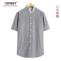 탑보이 무지 차이나넥 반팔셔츠 (SCC3468PT)