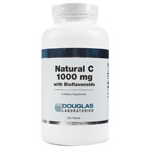 더글라스랩스 내추럴 C 1000mg 바이오플라보노이드 타블렛 무설탕 글루텐 프리, 250개입, 1개