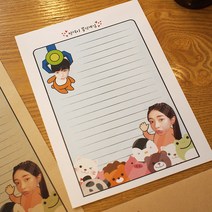 후아미 인형뽑기 제작편지지 편지지, 혼합_편지지만 10매, 1개