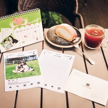 후아미 럽스타그램 B타입 제작편지지 15 * 21cm 편지지/세트, 크라프트 - 편지봉투 10매