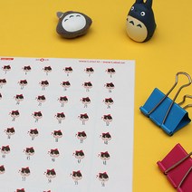 후아미 귀욤귀욤 곰신 번호 스티커 3.8 * 2.1cm 광택 아트지, 숫자(541-630)