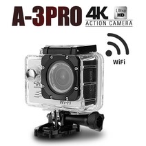 S2J 체이스뷰 A-3 PRO UHD(4K) 와이파이 액션캠, A-3 PRO 액션캠 블랙(메모리 미포함)+전용배터리+셀카봉