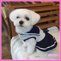 #핑키밍키#린넨 마린룩 강아지 티&원피스/리넨/여름옷/귀여운/시원한/애견옷/커플룩/나시/봄옷, 02.원피스
