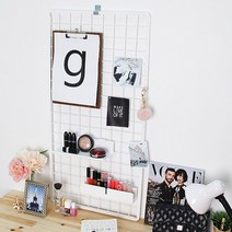 메쉬망(대) 다용도 인테리어 진열 휀스망, 90x120cm:블랙