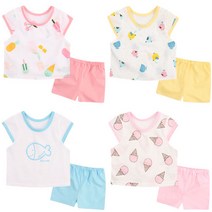 BAEBAE 남아 나시 여름 티셔츠 상하복 유아내의 아기내복 상하세트