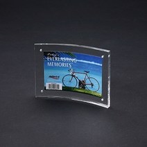 ( 커브형 자석사진액자 3R 127x89 ) 아크릴액자 탁상액자 상패 책상액자 사진꽂이 미니액자 예쁜액자 이쁜액자 크리스탈 가족사진, 본상품선택