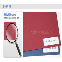 카피어랜드 와이어제본기WD-6250 3대1 2대1겸용 와이어링 제본표지 제본비닐카바, 제본종이 옥스포드-A4-100장(청색), 216mm, 청색, 100box