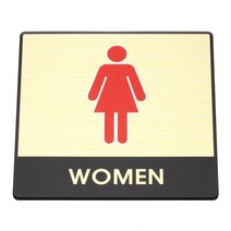 성원기업 표시팻말 표시창, 1개, 3-5.우먼 WOMAN(골드마감) 90x90mm