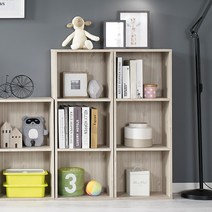 프리메이드 심플 공간박스 책장, 공간박스 3단 워시옹이