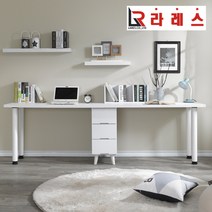 라레스가구 워니 트윈2400책상, 화이트