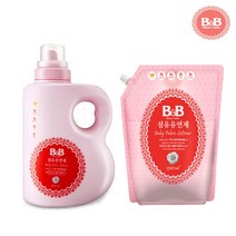 비앤비 섬유유연제 자스민&로즈 본품1.5L+리필1.3L, 1set